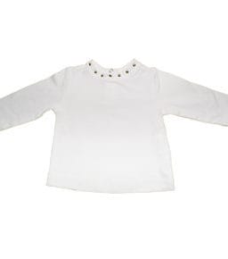 Monnalisa Sweatshirt White Gold-Button