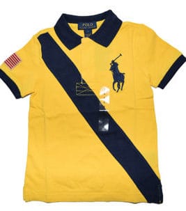 RALPH LAUREN Polo Shirt Yellow Flag