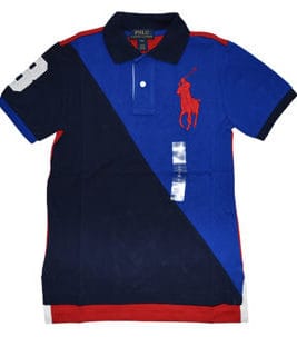 RALPH LAUREN Polo Shirt Blue Versus Red